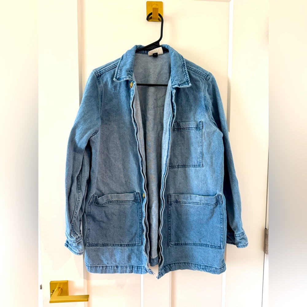 Universal Threads Women’s Small Oversized Blue De… - image 1